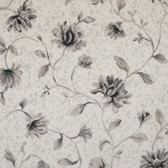 Ковролін високоворсний з квітковим малюнком сірий, 4 м