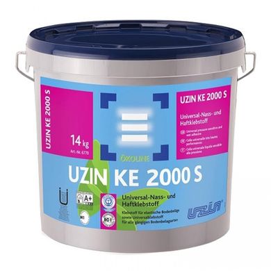 Универсальный клей для всех распространенных видов покрытий KE 2000 S, 6 кг, кремово-белый