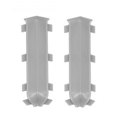 Комплект кутів внутрішніх для алюмінієвого плінтуса W-AL-LP 80 мм