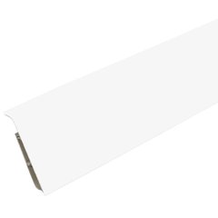 ПВХ-плинтус со съемной панелью белый глянцевый